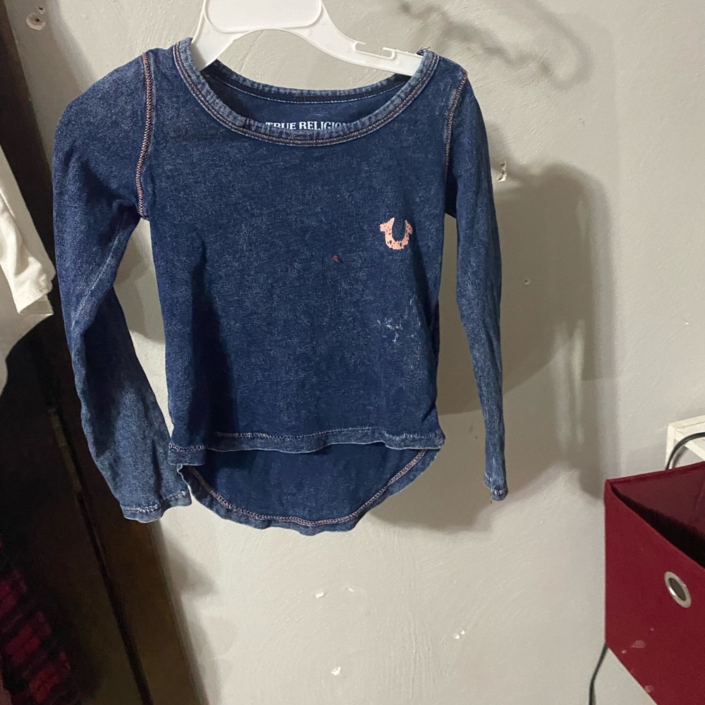 Little girls shoe religion longsleeve Tee 3t